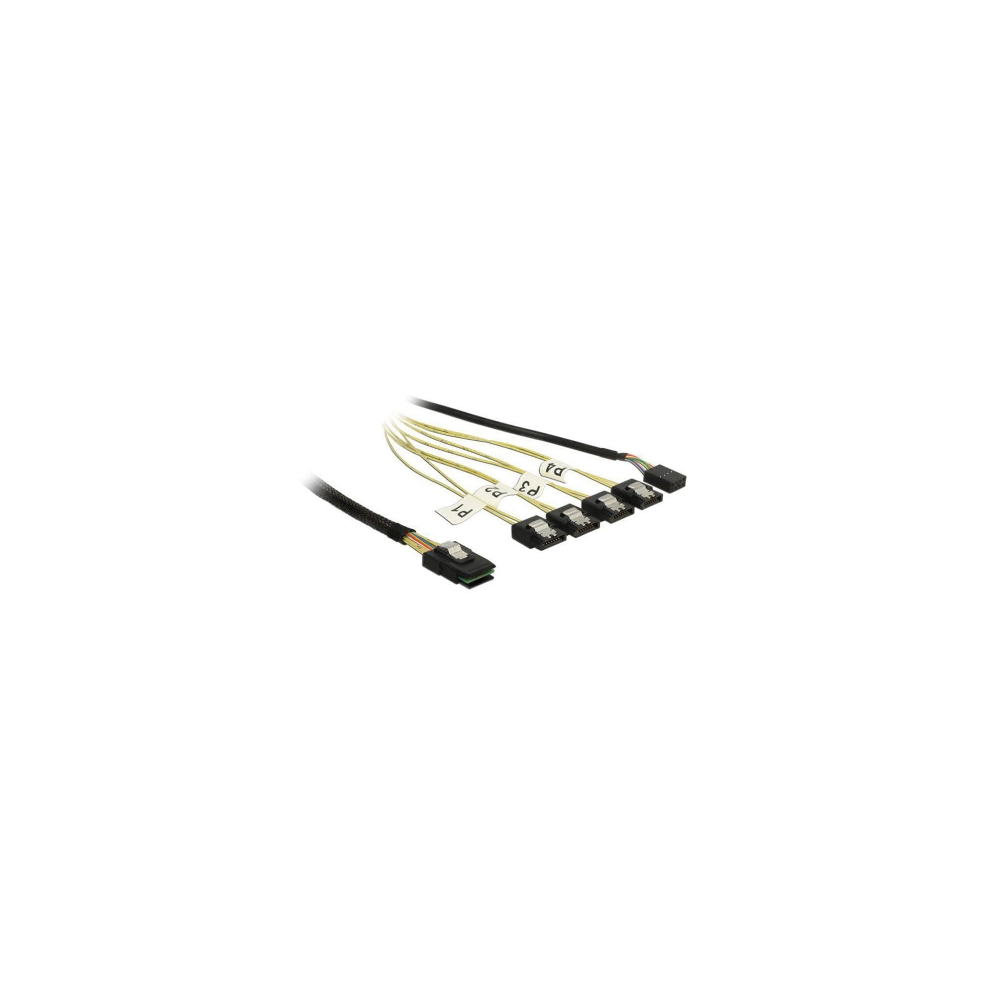 Reverse SAS Kabel: 4xSATA - SFF8087, 0.5m