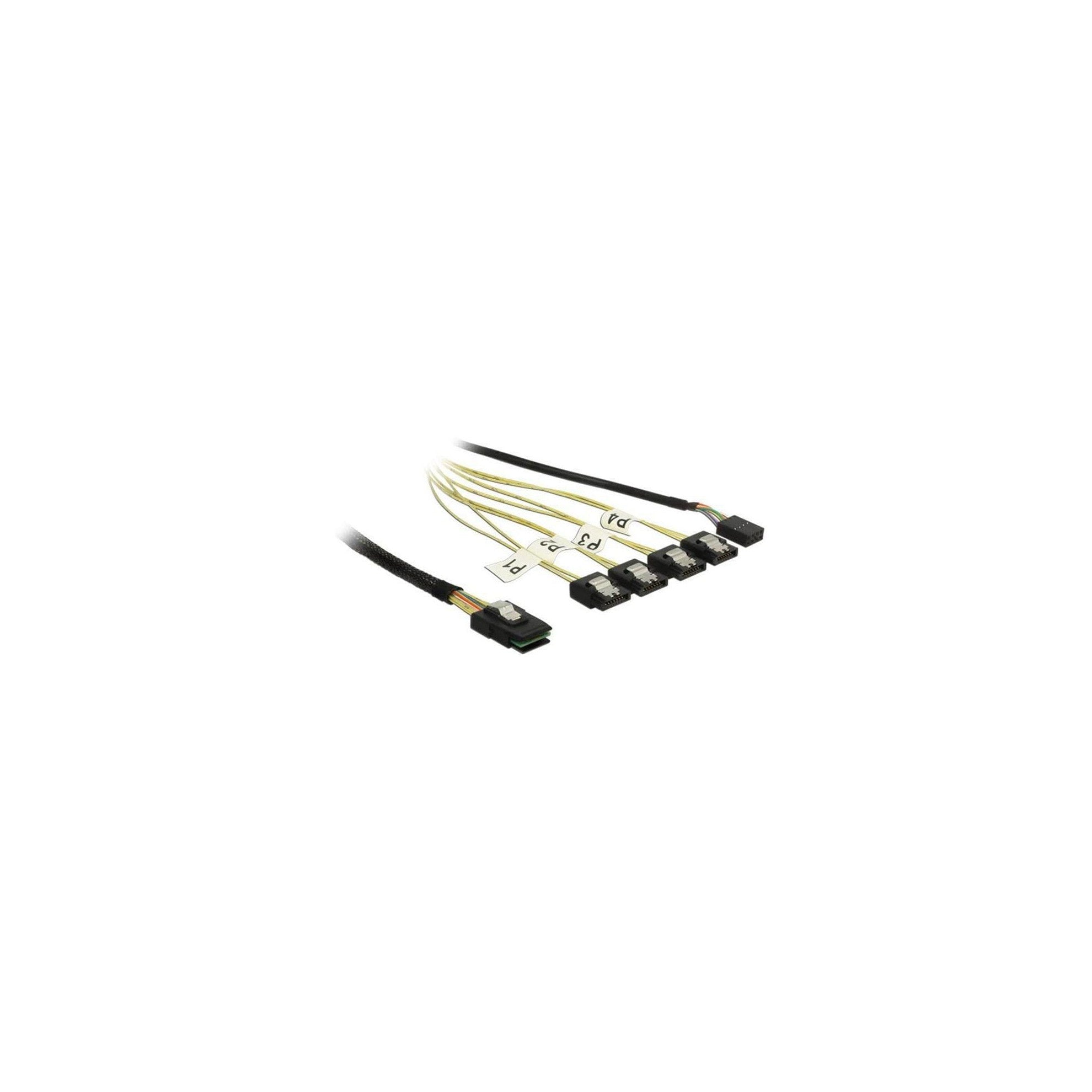 Reverse SAS Kabel: 4xSATA - SFF8087, 1m