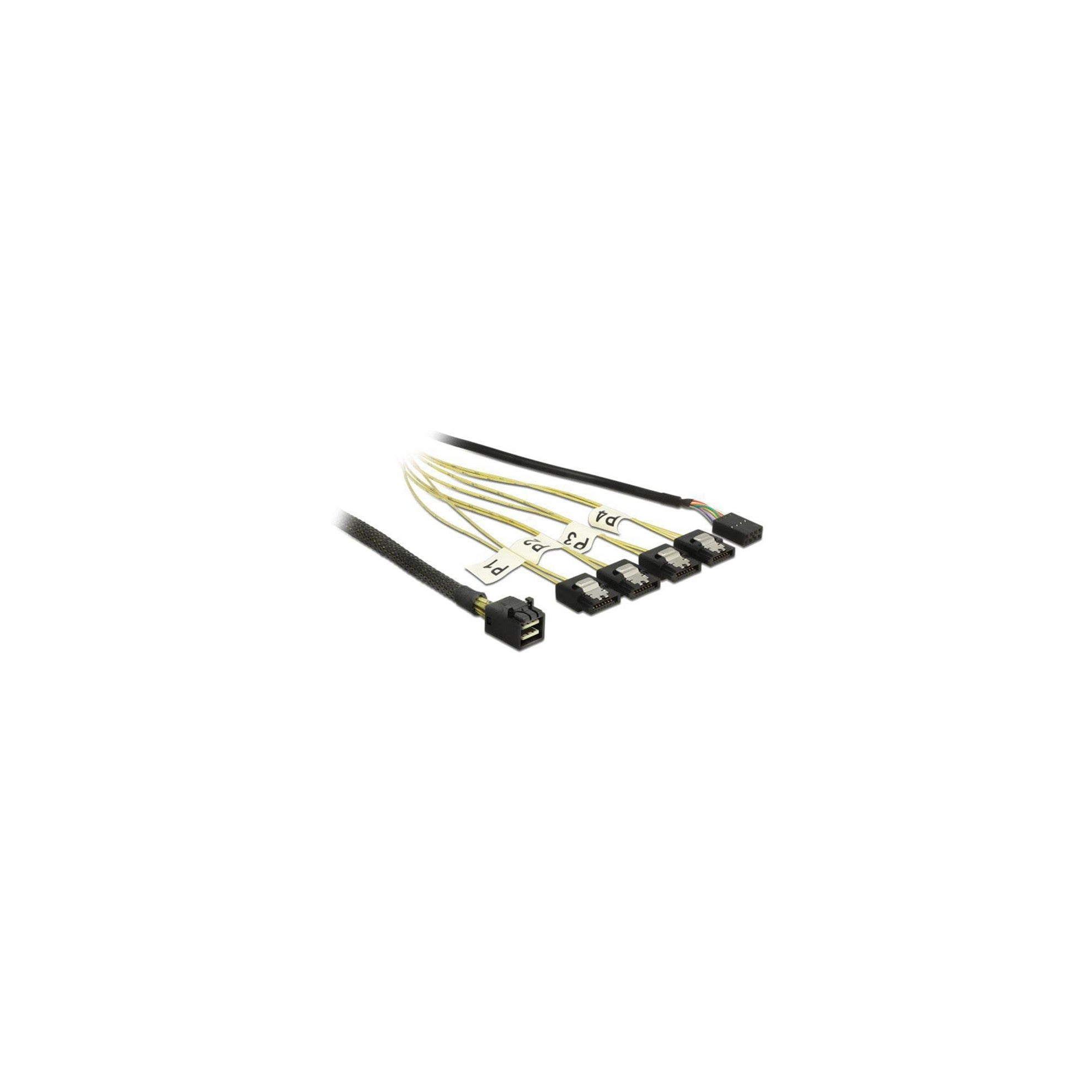 Reverse SAS Kabel: 4xSATA - SFF-8643, 0.5m