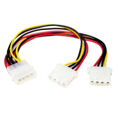 StarTech LP4 zu 2x LP4 Power Y-Splitter-Kabel M/F Stromkabel und Netzkabel – 0,23 m, RoHS-zertifiziert, für IDE/LP4-Geräte, PYO2L