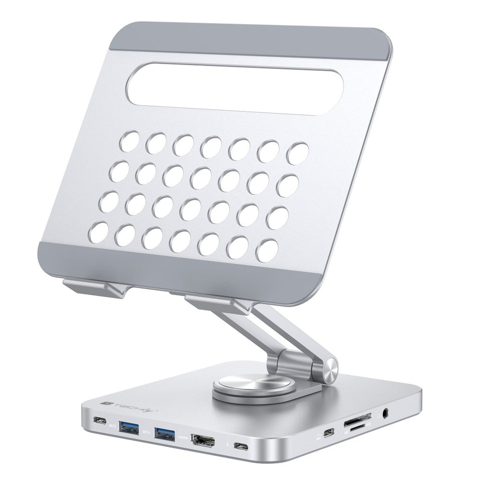 Techly ICA-TBL DOCK81 Support pour ordinateur portable Support pour tablette Argent