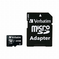 Verbatim Premium microSDXC Speicherkarte – 64 GB, Class 10, UHS-I, Lesegeschwindigkeit bis zu 90 MB/s, Adapter inklusive – 44084