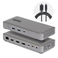 StarTech.com USB4 Dockingstation, treiberloser Dual 4K 144Hz für Mac und Windows, Universelles USB-C Dock mit DisplayPort, 100W PD und 2,5GbE