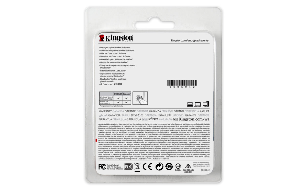 Kingston Technology DataTraveler 4000G2 with Management 64GB USB-Stick USB Typ-A 3.2 Gen 1 (3.1 Gen 1) Schwarz