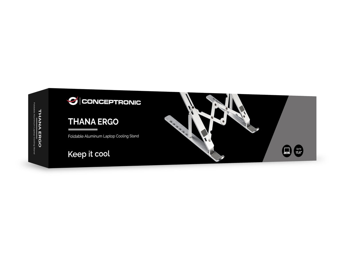 Conceptronic THANA04S ERGO Klappbarer Laptop-Kühlständer aus Aluminium