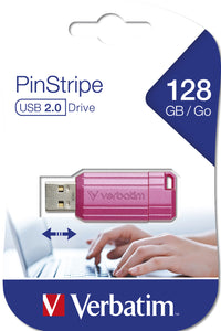 Verbatim PinStripe USB-Stick 128 GB USB Typ-A 2.0 Pink