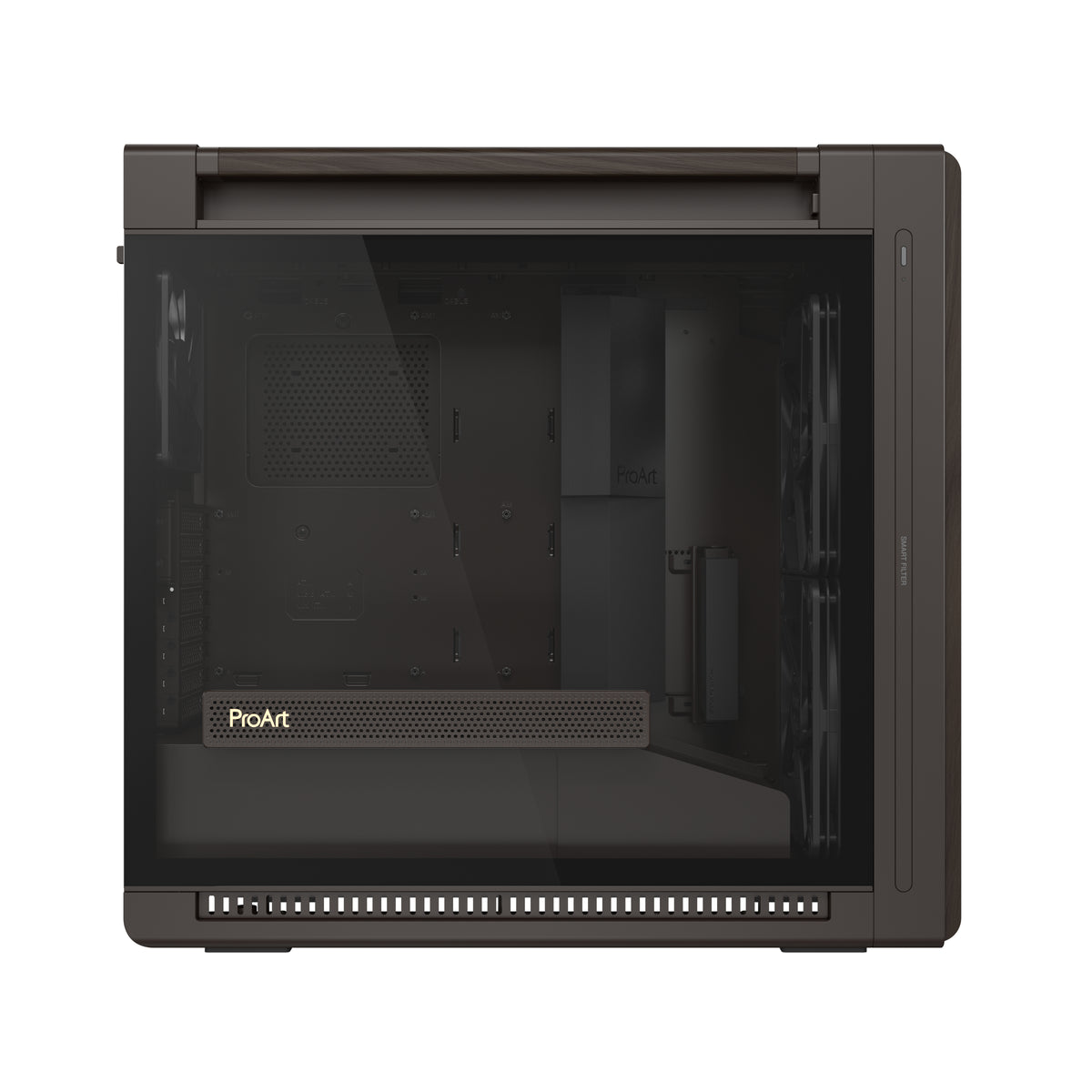 ASUS ProArt PA602 Wood Edition Retro Brown - Tempered Glass Panel Midi Tower Braun