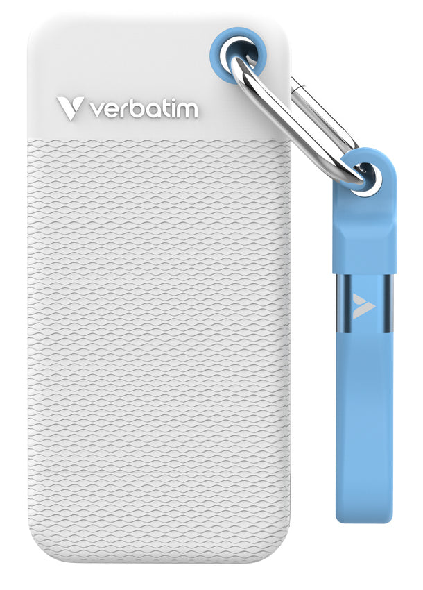 Verbatim Pocket SSD 2 TB USB Typ-C 3.2 Gen 2 (3.1 Gen 2) Blau, Weiß