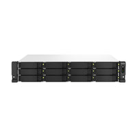 QNAP TS-1264U-RP NAS Rack (2U) Intel® Celeron® 8 GB DDR4 0 TB QNAP QTS Aluminium, Schwarz