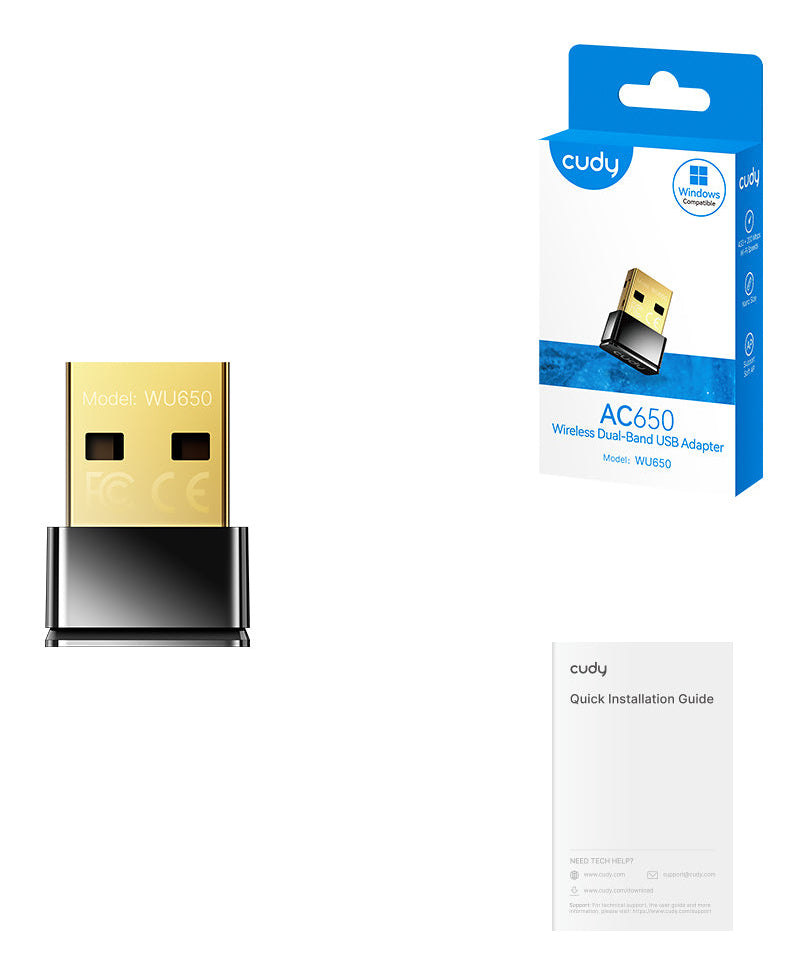 Cudy WU650 Carte réseau Wi-Fi 433 Mbit/s
