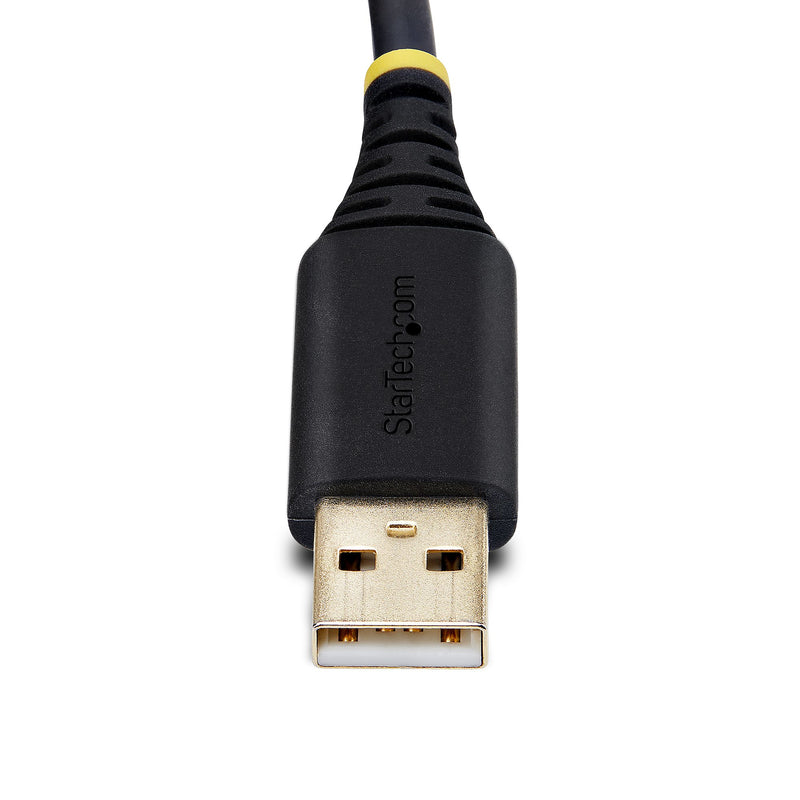StarTech.com 1m USB Seriell Adapterkabel, USB-A auf DB9 RS232, FTDI, COM Retention, LED, wechselbare DB9 Schrauben und Muttern, ESD-Schutz, Windows, macOS und Linux