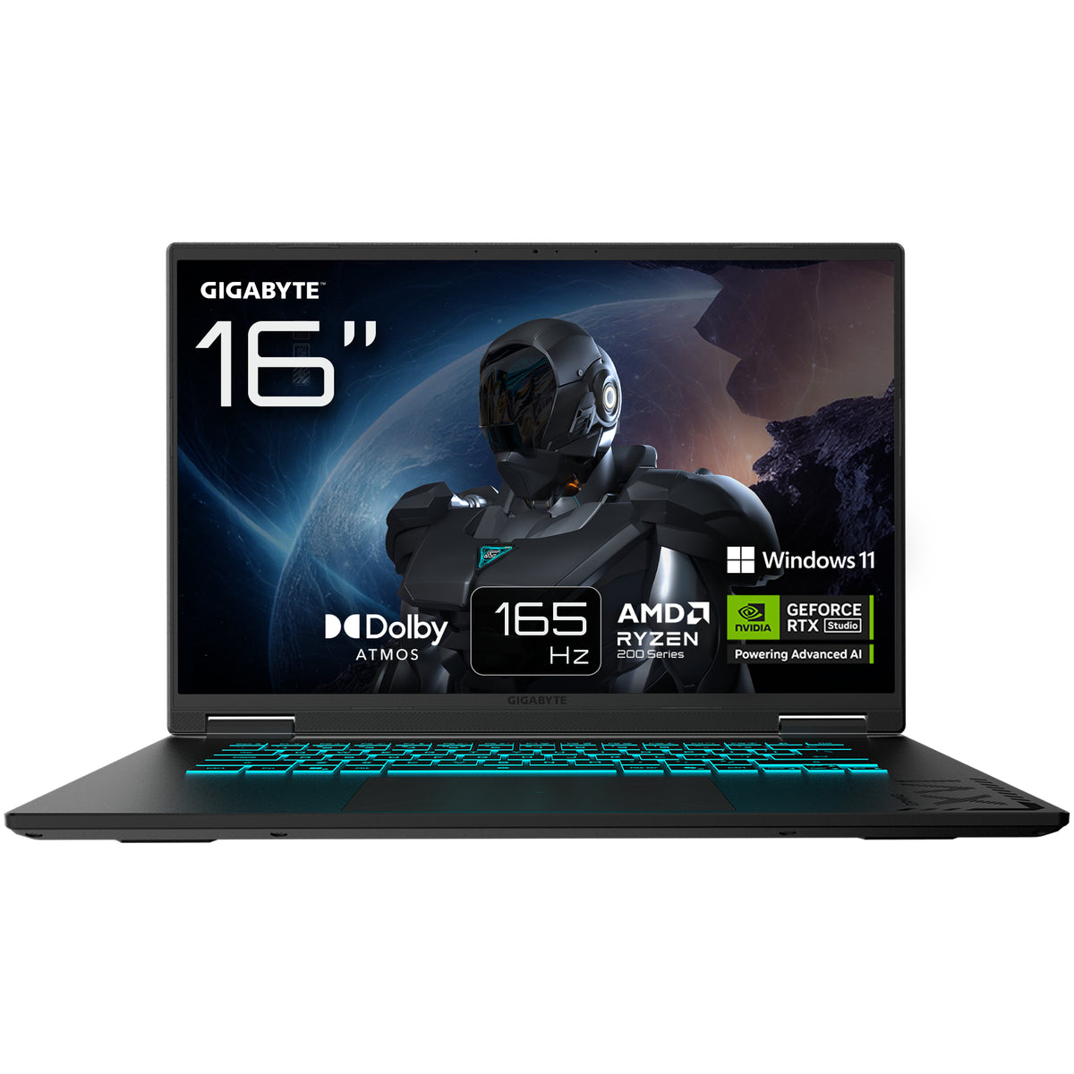 GIGABYTE GAMING A16 Laptop – 16", 165Hz WUXGA, Ryzen 7 260, RTX 5070, 16GB DDR5 5200MHz, 1TB Gen4 SSD, Windows 11 Home, 2 Jahre Garantie, Dolby Atmos , GAMING A16 3WHK3DE894SH