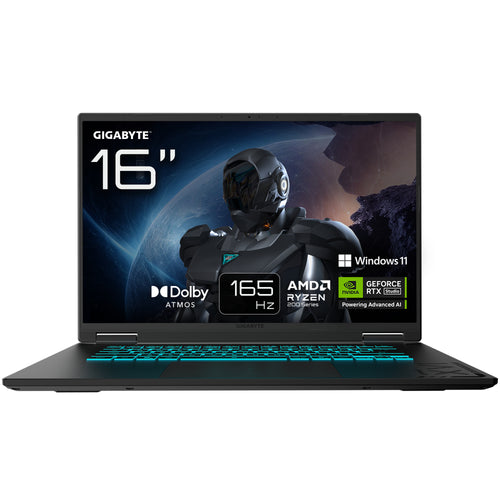 GIGABYTE GAMING A16 Laptop – 16", 165Hz WUXGA, Ryzen 7 260, RTX 5050, 16GB DDR5 5200MHz, 1TB Gen4 SSD, Windows 11 Home, 2 Jahre Garantie, Dolby Atmos , GAMING A16 3THK3DE894SH