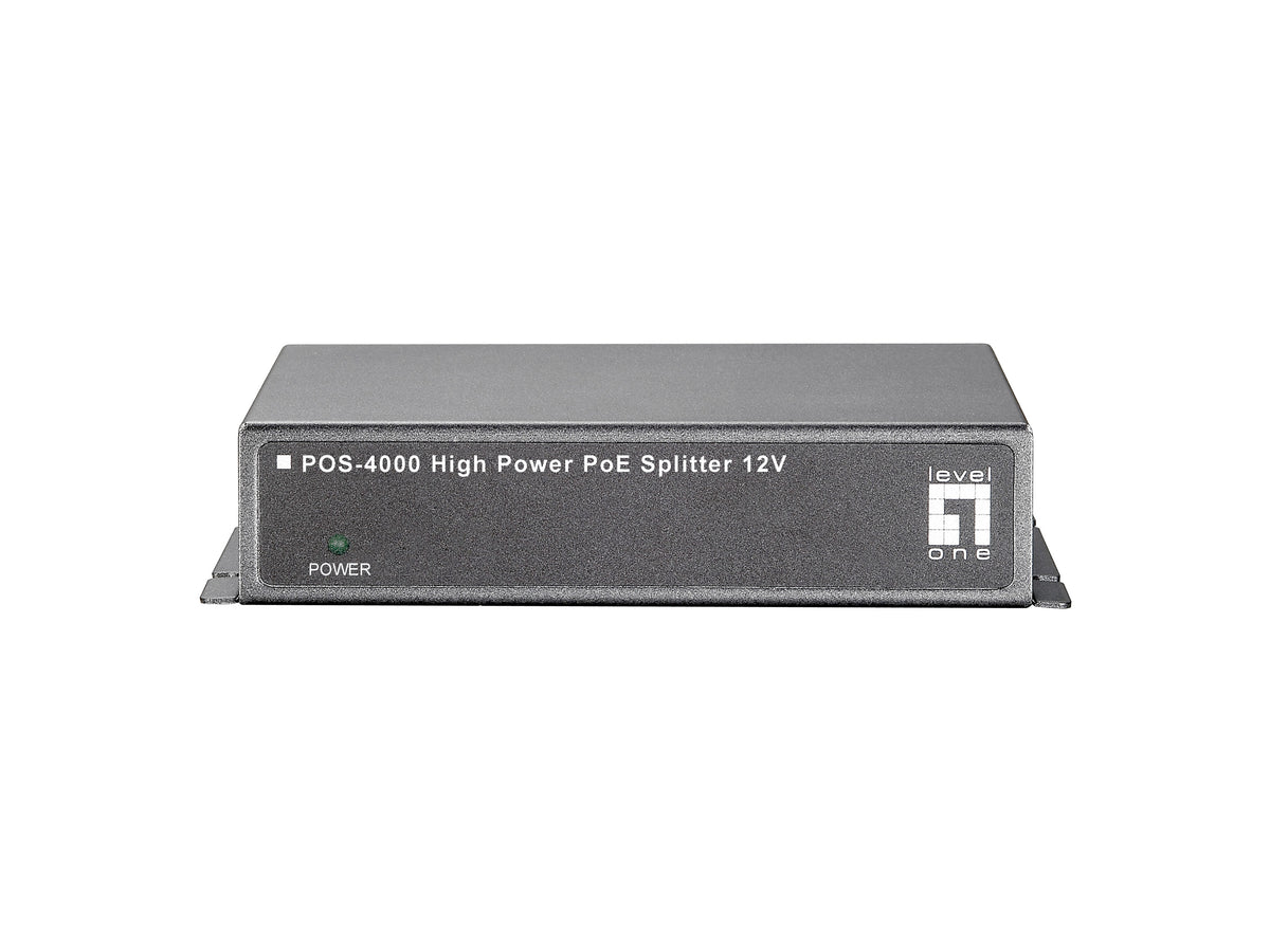 LevelOne POS-4000 Netzwerksplitter Power over Ethernet (PoE) Grau