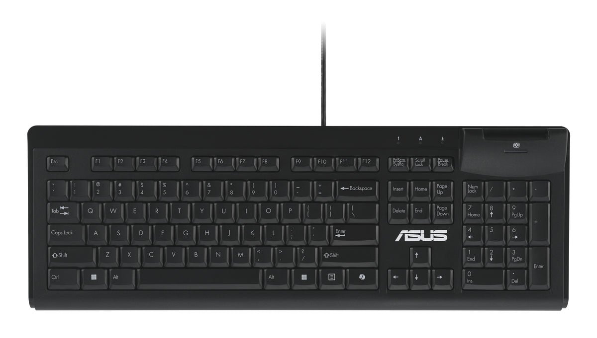ASUS Smart Card Keyboard KU100 Tastatur Heimbüro USB QWERTZ Deutsch Schwarz
