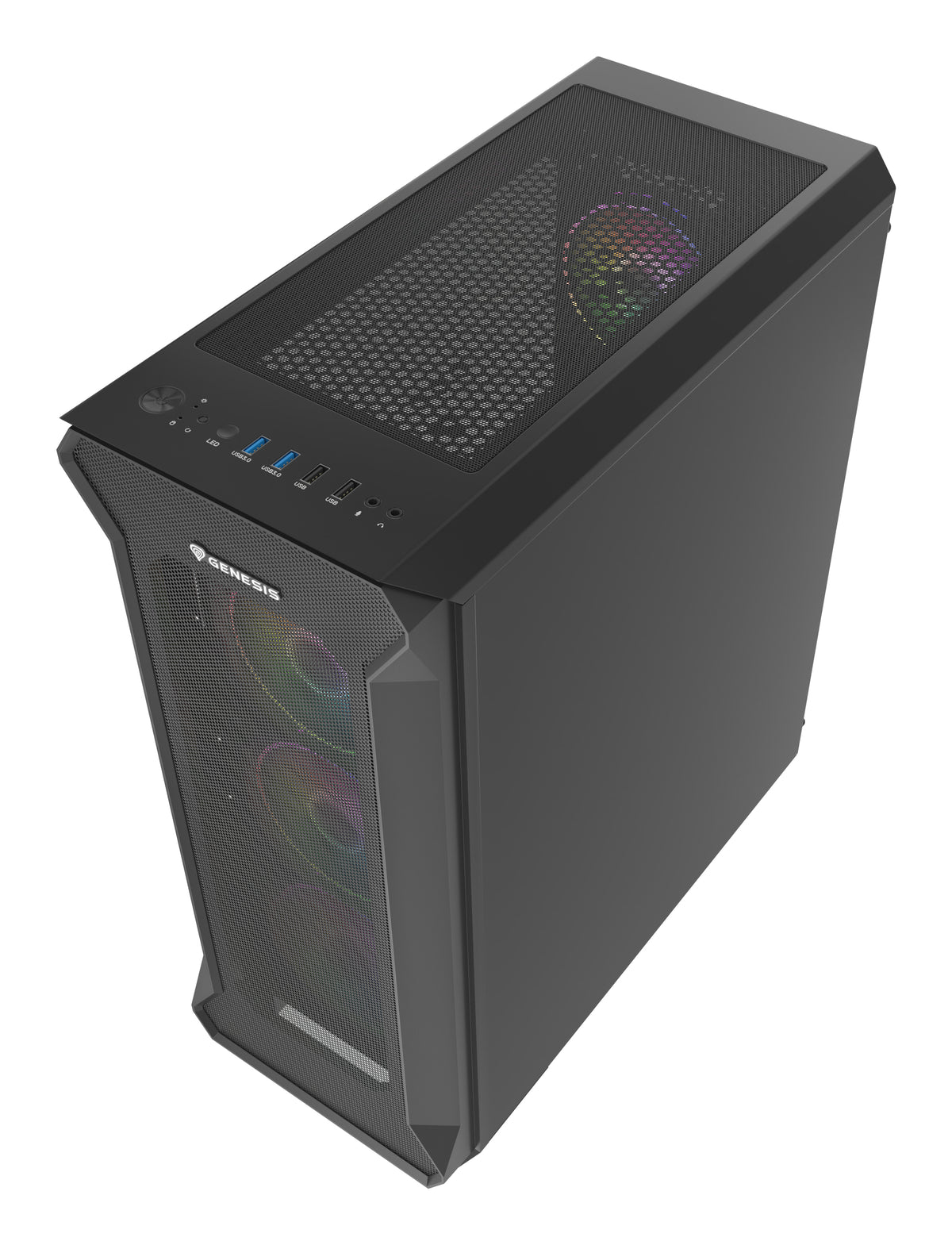 GENESIS Irid 505 ARGB Midi Tower Schwarz, Transparent