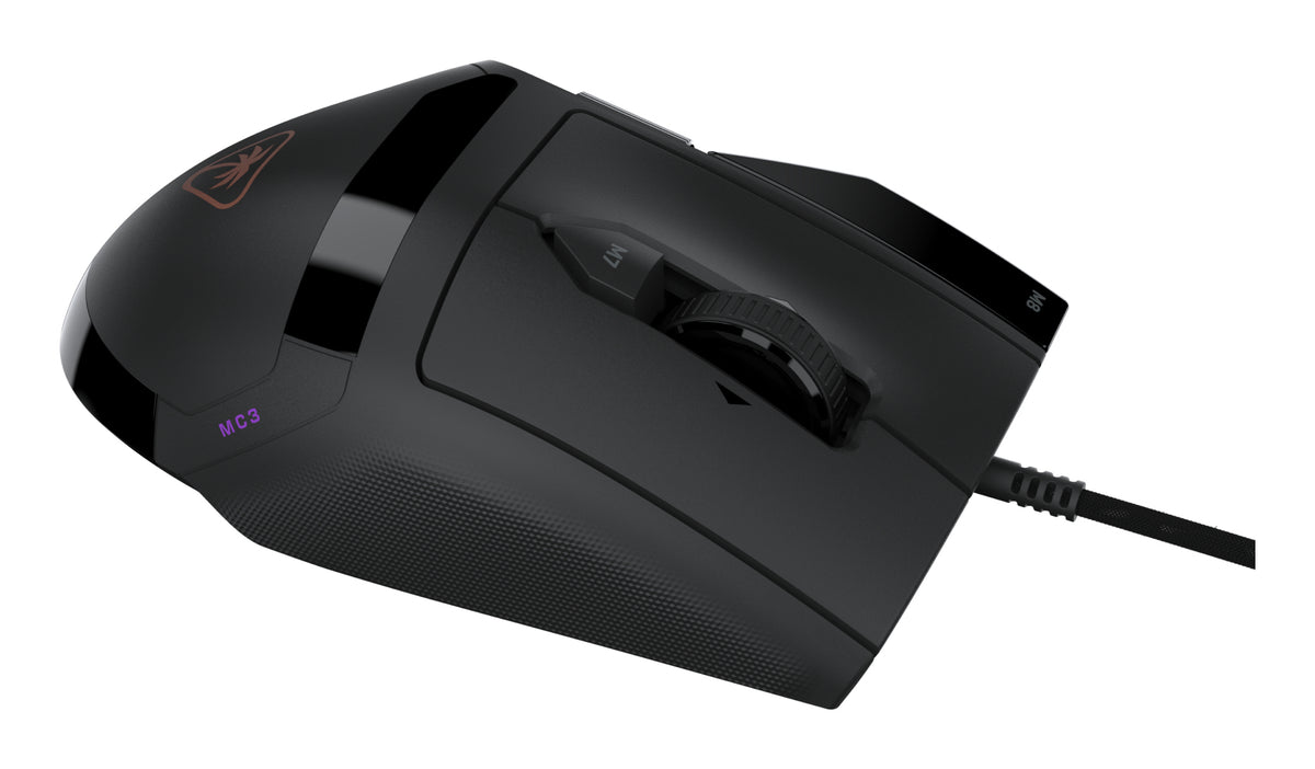 Turtle Beach Command Series MC3 Wired Gaming-Maus - optischer Owl-Eye-Sensor mit 30.000 DPI, 4D-Scrollrad, 1.000-Hz-Abtastrate, Titan Optical Switches, RGB-Beleuchtung