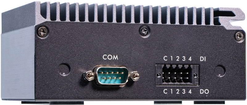 Shuttle Edge PC SPCEL03 , Intel Atom x6413E, 1x HDMI, 2x 2.5G LAN, 1x COM, DIO (4x in, 4x out), 3x USB, 2x M.2, 12-24V, 24/7 Dauerbetrieb, lüfterlos, -20...60°C, inkl. VESA & DIN-RAIL mount