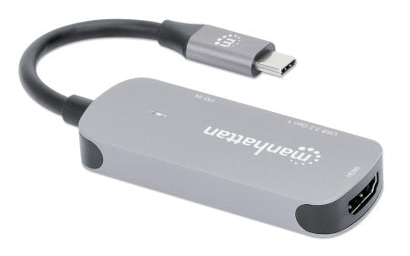 Manhattan 130707 laptop-dockingstation & portreplikator Kabelgebunden USB 3.2 Gen 1 (3.1 Gen 1) Type-C Aluminium