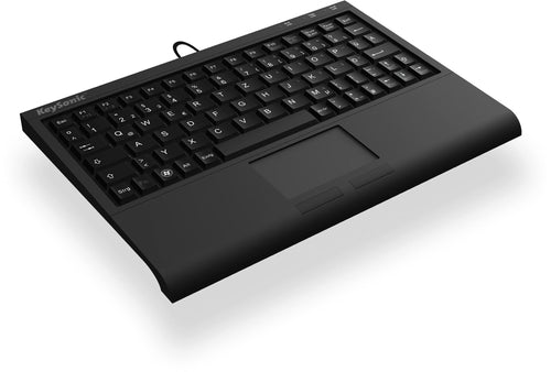 KeySonic ACK-3410 (IT) Super-Mini Keyboard, Smart-Touchpad, USB, schwarz