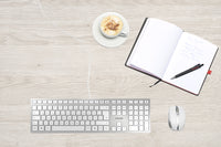 CHERRY KC 6000 SLIM Kabelgebundene Tastatur, Silber/ Weiß, USB (QWERTZ - DE)