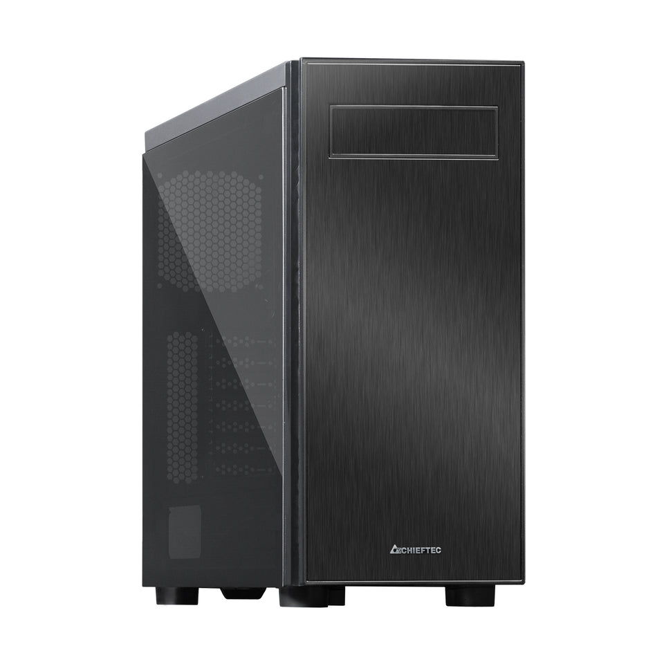 Boîtier PC Chieftec AL-02B-TG-OP Tour Noir
