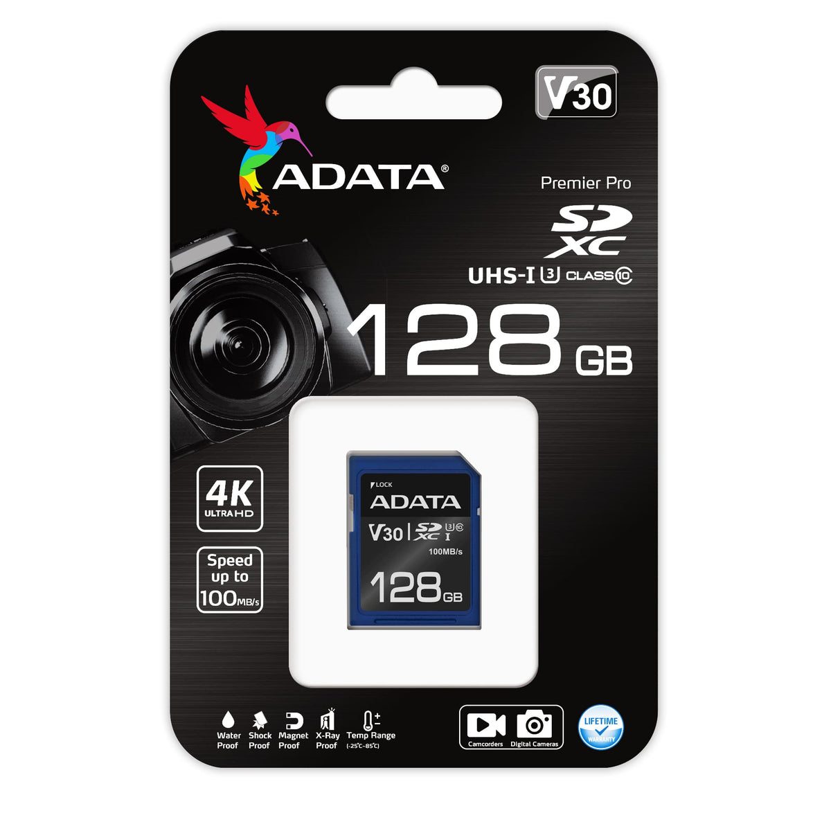 ADATA ASDX128GUI3V30S-R Speicherkarte 128 GB SDXC UHS-I Klasse 10