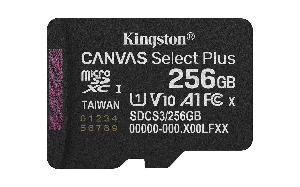 Kingston Technology 256GB micSDXC Canvas Select Plus Gen3 150R A1 (Ohne SD-Adapter)