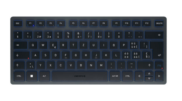 CHERRY KW 7100 MINI BT Tastatur Universal Bluetooth QWERTZ Schweiz Blau