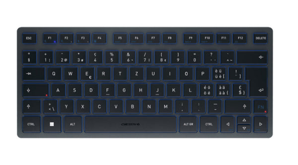 CHERRY KW 7100 MINI BT Tastatur Universal Bluetooth QWERTZ Schweiz Blau