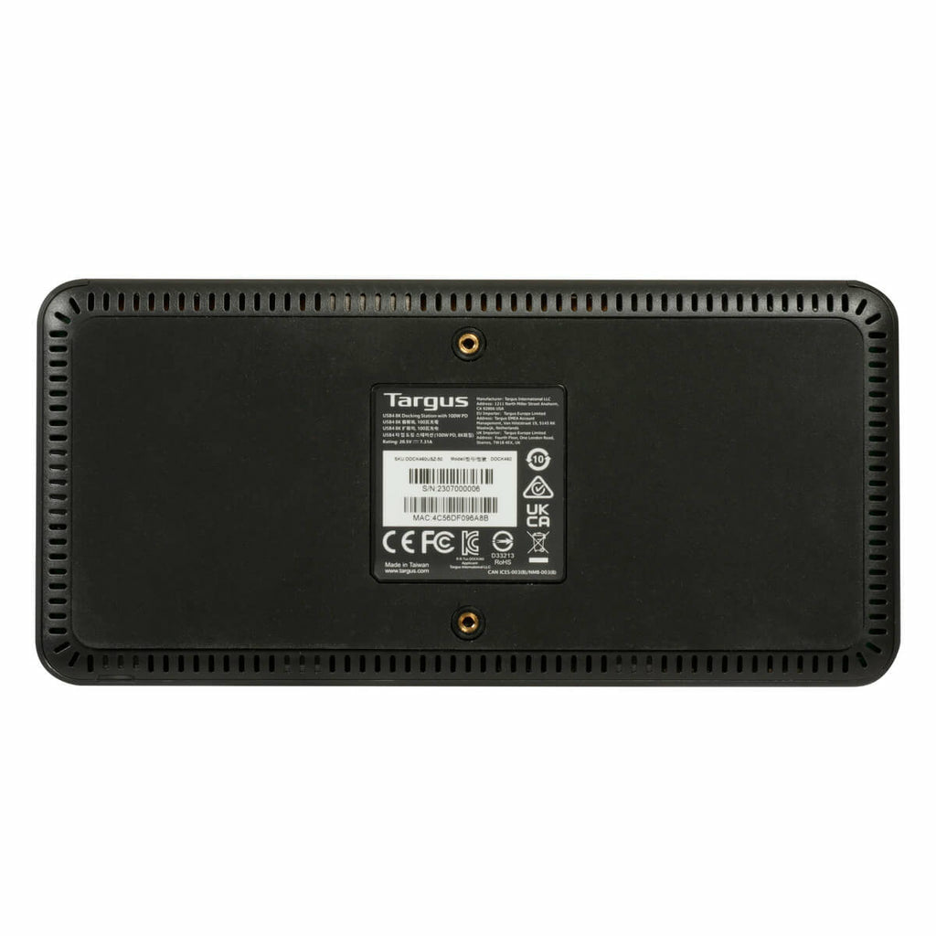 Targus DOCK460EUZ laptop-dockingstation & portreplikator Kabelgebunden USB4 Schwarz