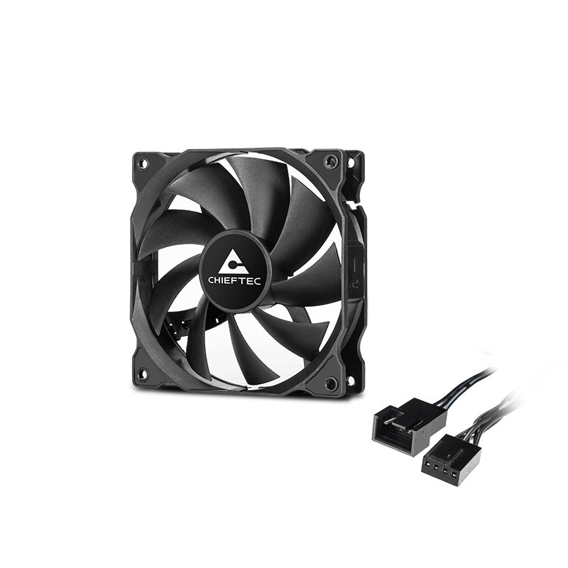 Chieftec ZF-1225PWM Computerkühlsystem Computergehäuse Ventilator 12 cm Schwarz 1 Stück(e)