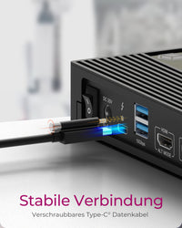 ICY BOX IB-DK2246AC, DisplayLink Notebook DockingStation, DisplayLink® und DP Alt Mode, 2x DisplayPort™ oder 2x HDMI® plus 1x HDMI® Schnittstelle bis zu 4096