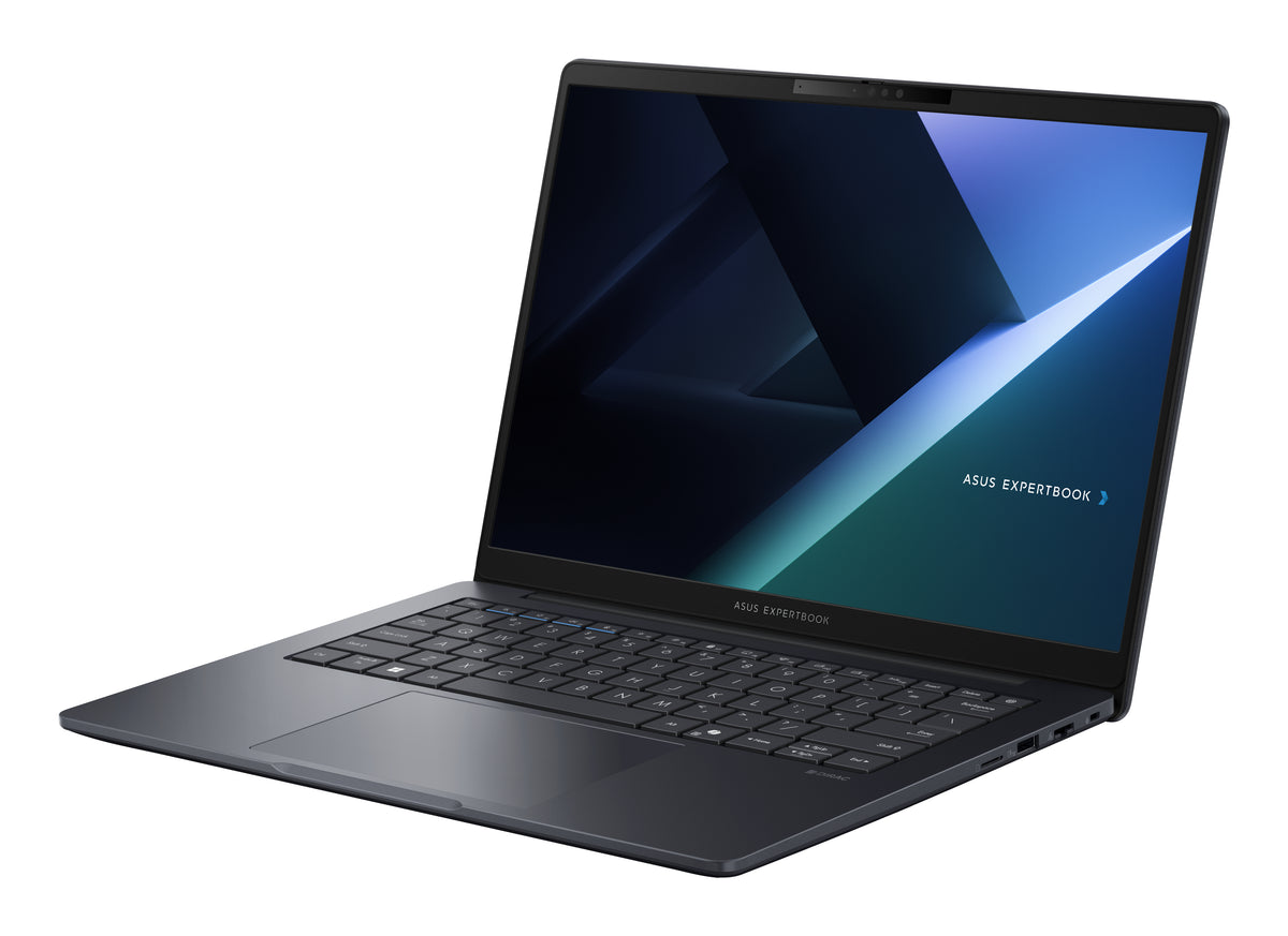 ASUS ExpertBook B3 B3405CCA-LY0066X Intel Core Ultra 5 125H Laptop 35,6 cm (14") WUXGA 16 GB DDR5-SDRAM 512 GB SSD Wi-Fi 6E (802.11ax) Windows 11 Pro Deutsch Schwarz, Grau