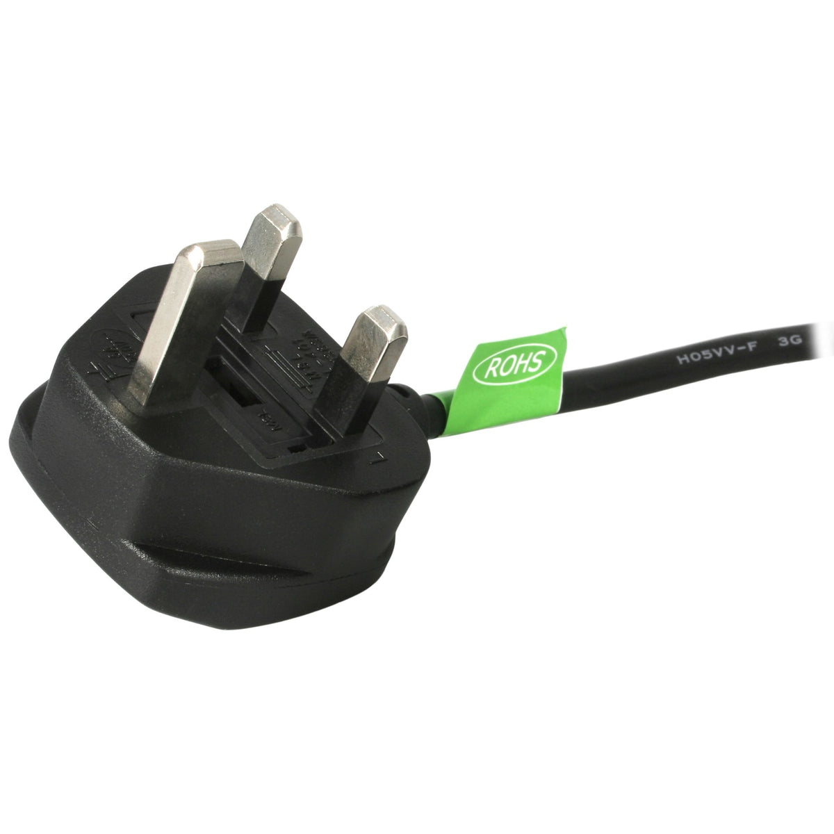 StarTech.com 1 m UK PC Stromkabel, BS 1363 auf C13 Netzkabel, 18AWG, 10A 250V, C13 Stromkabel für Monitor/Computer/PC/Drucker/Fernseher, Kaltgerätekabel mit UK Kaltgerätestecker
