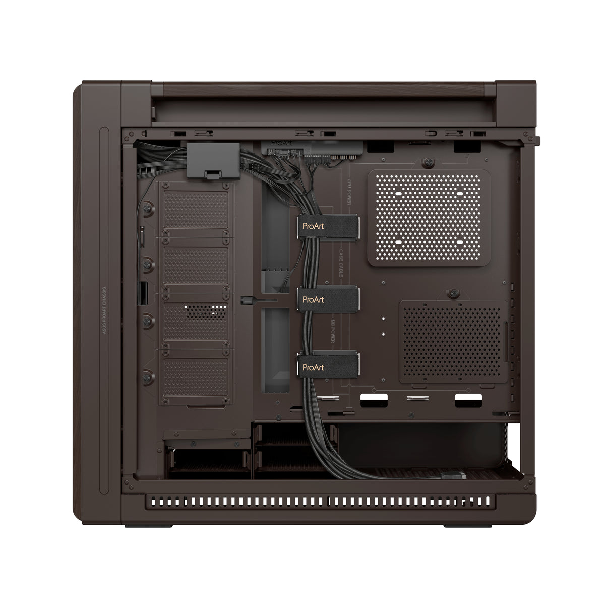 ASUS ProArt PA602 Wood Edition Retro Brown - Tempered Glass Panel Midi Tower Braun