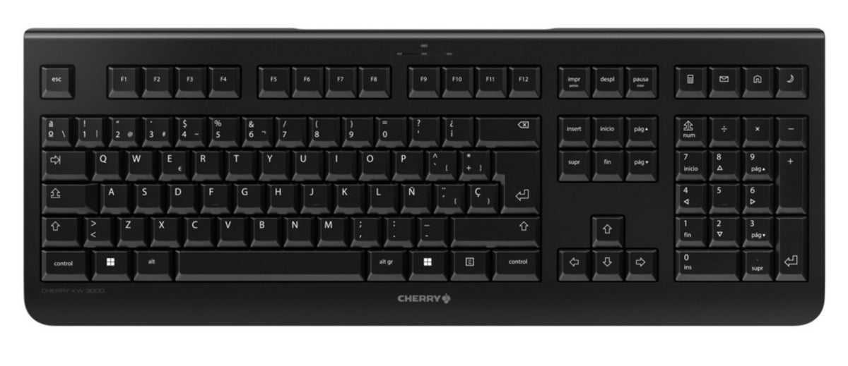 CHERRY KW 3000 Tastatur Universal RF Wireless QWERTY Spanisch Schwarz