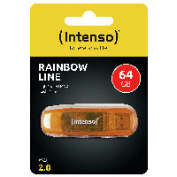Intenso Rainbow Line USB-Stick 64 GB USB Typ-A 2.0 Orange