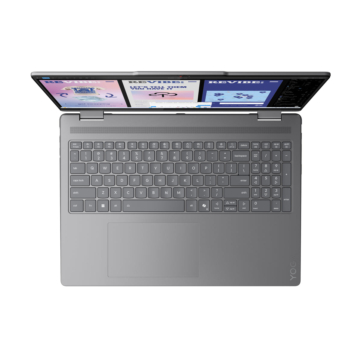 Lenovo Yoga 7 2-in-1 16ILL10 Copilot+ PC Intel Core Ultra 7 258V Hybrid (2-in-1) 40,6 cm (16") Touchscreen 2.8K 32 GB LPDDR5x-SDRAM 1 TB SSD Wi-Fi 7 (802.11be) Windows 11 Pro Schweiz Grau