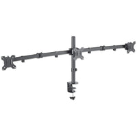 Manhattan Tischhalterung mit Monitorarm für drei Displays, Geeignet für drei Displays von 13" bis 27", einer zentral montiert, zwei auf den Monitorarmen, zweifach schwenkbar