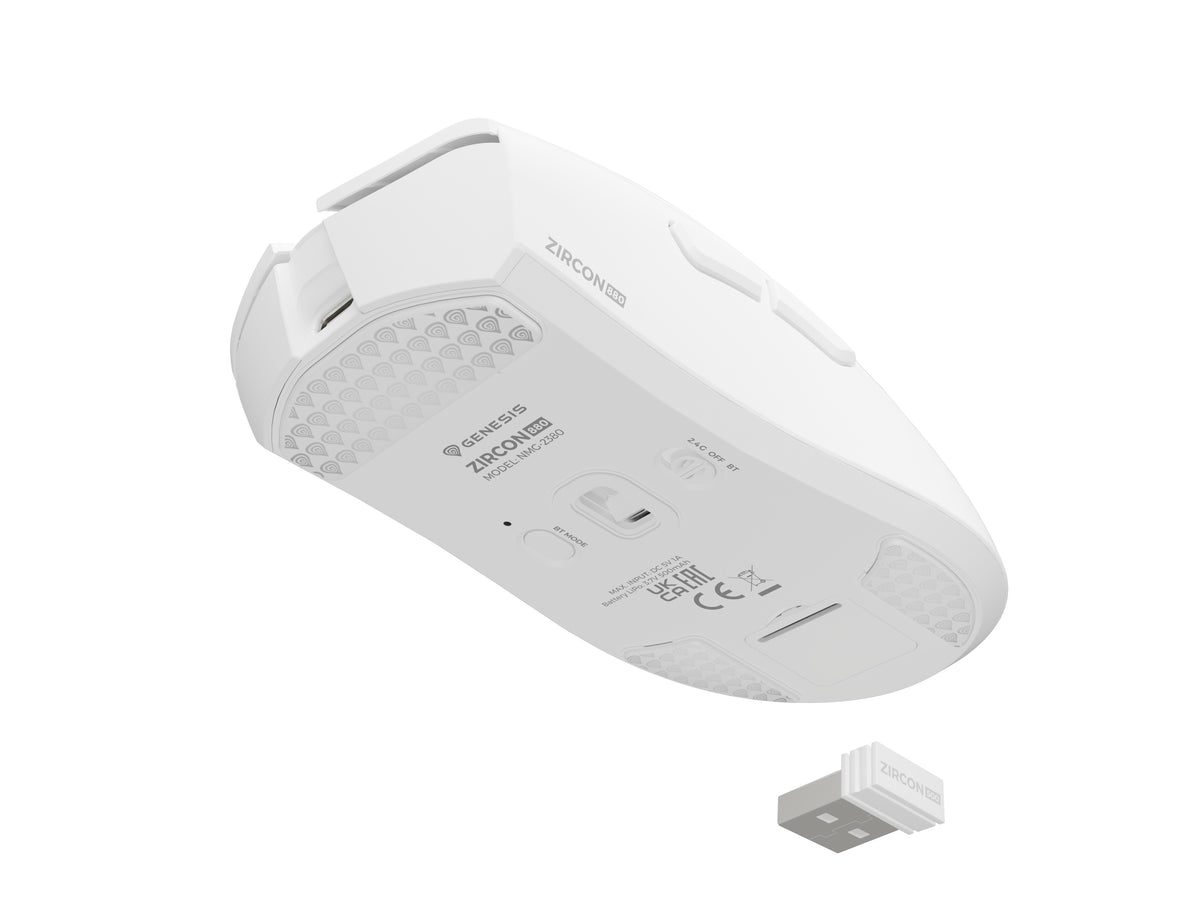GENESIS Zircon 880 Maus Gaming Rechts RF Wireless + Bluetooth + USB Type-C Optisch 12000 DPI