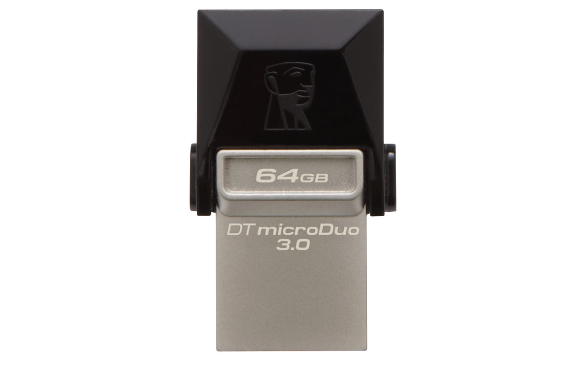 Kingston Technology DataTraveler 64GB microDuo 3.0 USB-Stick USB Type-A / Micro-USB 3.2 Gen 1 (3.1 Gen 1) Schwarz