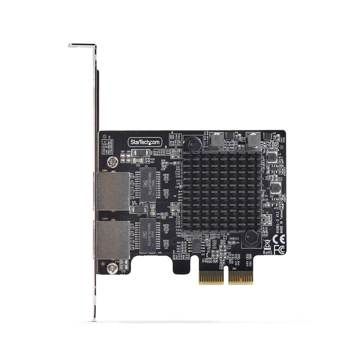 StarTech.com 2-Port 5 Gbit Netzwerkkarte, PCI Express NIC, Realtek RTL8126, Windows und Linux Multi-Gigabit LAN Karte 10M, 100M, 1G, 2.5G, 5G, TAA Konform