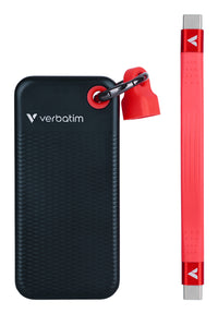 Verbatim Pocket SSD 256 GB USB Typ-C 3.2 Gen 2 (3.1 Gen 2) Schwarz, Rot