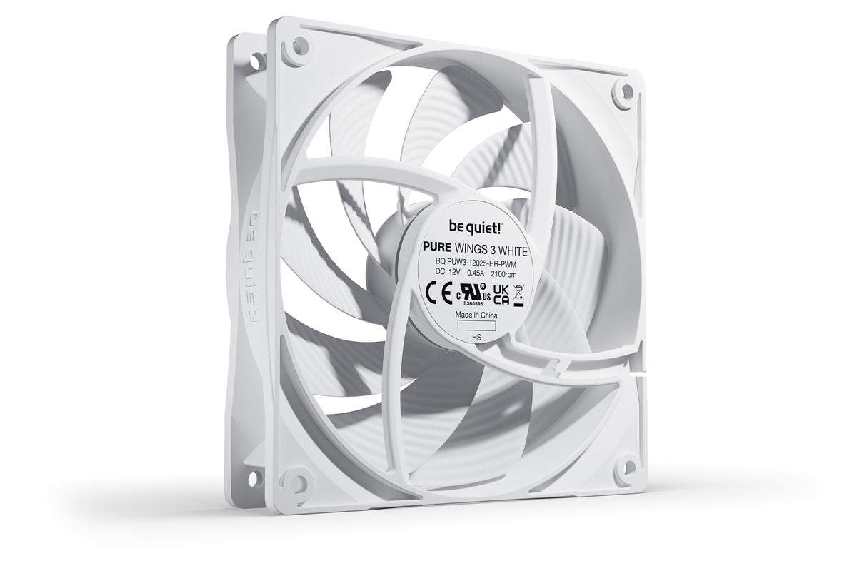 be quiet! Pure Wings 3 120mm PWM high-speed White Computergehäuse Ventilator 12 cm Weiß 1 Stück(e)