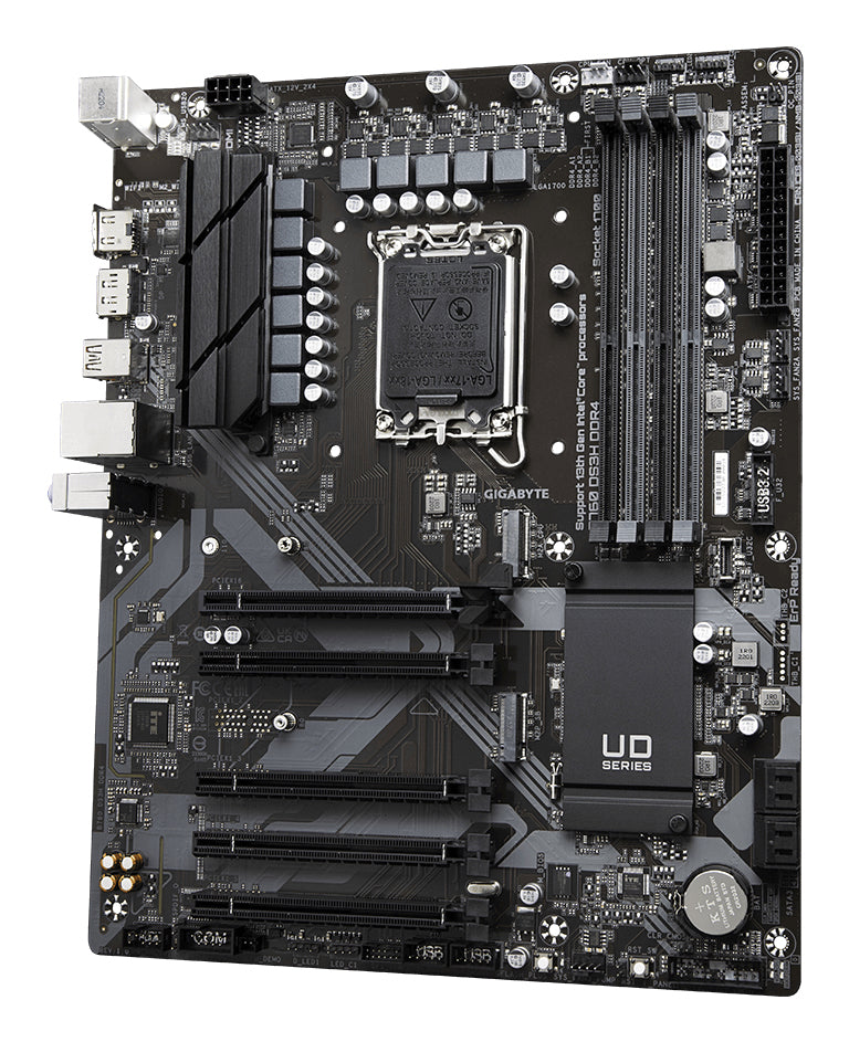 GIGABYTE B760 DS3H DDR4 Motherboard - Unterstützt Intel Core 14. Generation CPUs, 18+2+1 Phasen Digital VRM, bis zu 5333MHz DDR4 (OC), 2xPCIe 4.0 M.2, GbE LAN, USB 3.2 Gen 2