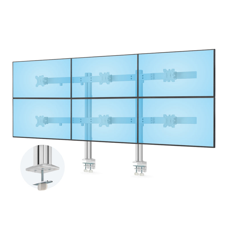 StarTech.com 6-MONITOR-ARM-A Flachbildschirm-Tischhalterung 81,3 cm (32") Tisch/Bank Weiß