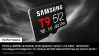 Samsung T9 microSDXC™ UHS-I Speicherkarte - 512 GB mit USB-Kartenleser ‎ ‎