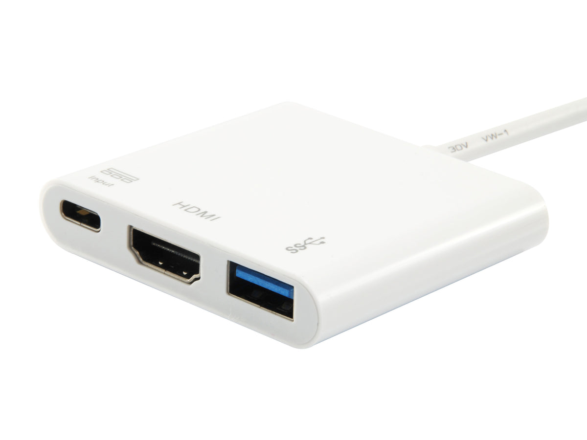 Equip USB-C auf HDMI, USB-A, 60W USB PD Adapter