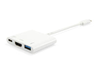 Equip USB-C auf HDMI, USB-A, 60W USB PD Adapter